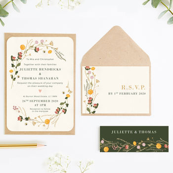 Wildflowers Wedding Invitations, 2 of 8
