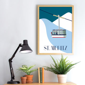 Personalised Skiing Tele Cabin Print, 2 of 4
