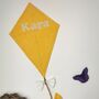 Bright Yellow Sunshine Kite Wall Decoration, Nursery Hanging, Yellow And White, thumbnail 5 of 12