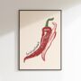 Chilli Pepper Kitchen Print, thumbnail 1 of 8