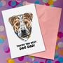Custom Staffordshire Bull Terrier Dog Dad Card, thumbnail 1 of 11