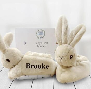Peter Rabbit Personalised Baby Booties, 3 of 6
