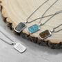 Personalised Men's Blue Turquoise Dog Tag Necklace, thumbnail 8 of 8