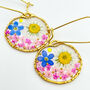 Earrings With Daisy And Forget Me Not Flowers, thumbnail 1 of 12