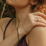Gold Plated Mini Black Obsidian Crystal Cut Bracelet, thumbnail 4 of 5
