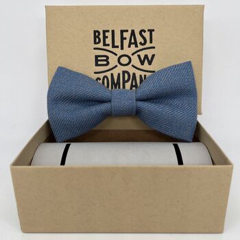 Islay Tweed Bow Tie In Blue, 2 of 2