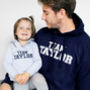 'Team Surname' Father And Child Hoodie Set, thumbnail 2 of 6