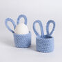 Three Bunny Egg Cup Easy Crochet Kit, thumbnail 6 of 9