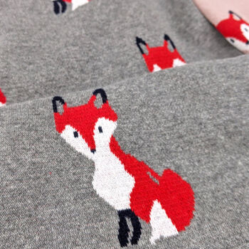Little Fox Knitted Baby Blanket, 9 of 12