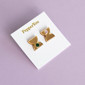Hourglass Time Colourful Laser Acrylic Stud Earrings, 5 of 7