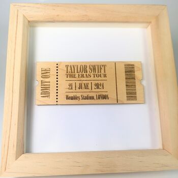 Taylor Swift Eras Tour Personalised Concert Ticket Box Frame Swifties, 8 of 12