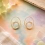 Irregular Swirl Silver Drop Earrings, thumbnail 5 of 8