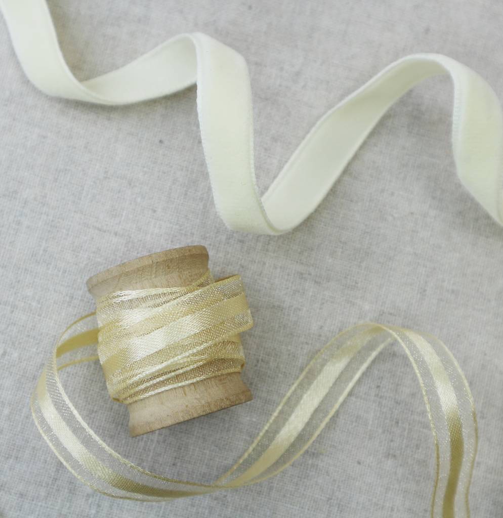 Ivory Wedding Ribbon Collection. Luxury Ribbons By StitchKits Crafts
