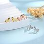 Sterling Silver Shetland Pony Stud Earrings, thumbnail 3 of 12