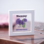 Personalised Transparent Birth Flower Print With Frame, thumbnail 1 of 3