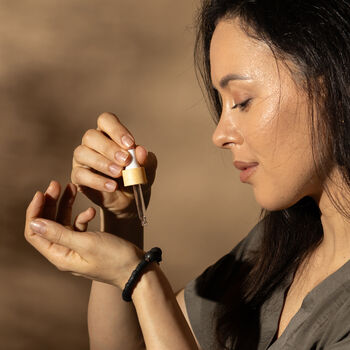 Lapis Lazuli And Lava Beads Aromatherapy Diffuser Bracelet And Essential Oil Roller Gift Set, 3 of 7