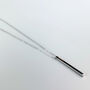 Sterling Silver Simple Bar Pendant Necklace, thumbnail 1 of 4