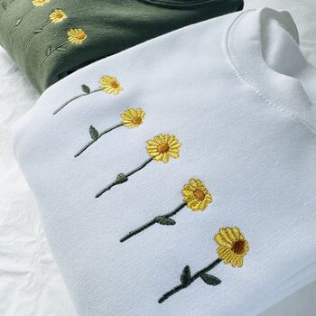 Sunflowers Embroidered Sweatshirt, 2 of 8