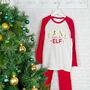 Personalised Childs Elf Christmas Pyjamas, thumbnail 1 of 2