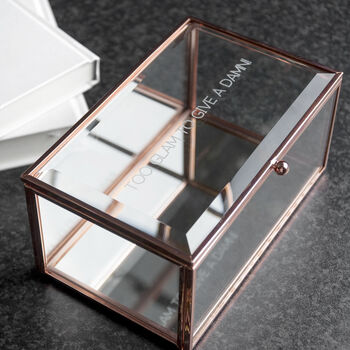 Personalised Rose Glass Jewellery Box, 6 of 11