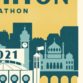 Personalised Brighton Marathon Print, Unframed, 4 of 4