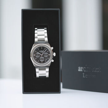 Men's Architect Orbix Black Includes Personalised Engraving, 5 of 9