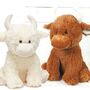 Large Cream And Brown Highland Cow Soft Toys, thumbnail 1 of 2