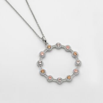 Venus Topaz, Citrine And Rose Quartz Silver Pendant, 3 of 4