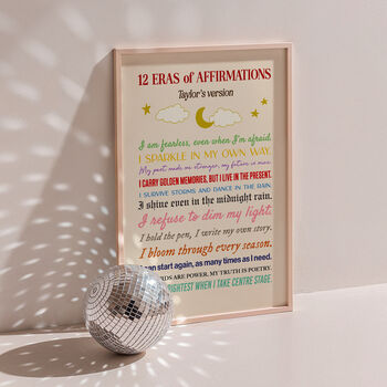 Personalised Taylor Swift Inspired Affirmation Print, 2 of 12