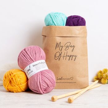 Beginners Stripe Blanket Crochet Kit, 10 of 11