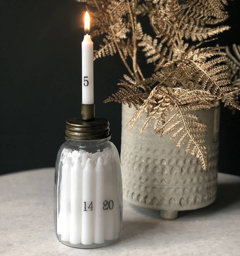 personalised advent candle set by the forest & co | notonthehighstreet.com