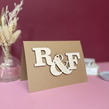 Personalised Entwined Letters Engagement Card, 3 of 9