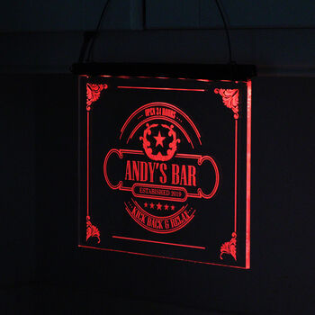 Personalised LED Hanging Bar Sign, 5 of 12