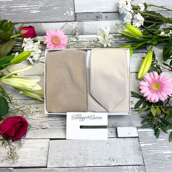 Champagne Wedding Tie Set, 10 of 10