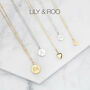 Solid Gold Genuine Diamond Initial Letter Necklace, thumbnail 11 of 12