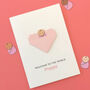 New Baby Girl Origami Heart Card, thumbnail 10 of 12