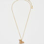Resting Fawn Gold Chain Necklace, thumbnail 5 of 8