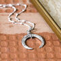 Sterling Silver Crescent Moon Necklace, thumbnail 2 of 3