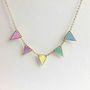 Bunting Necklace In Pastel Or Rainbow Colours, thumbnail 5 of 7