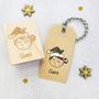 Personalised Christmas Character Woman Rubber Stamp, thumbnail 4 of 5