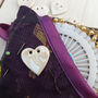 Five Porcelain Mother of Pearl Heart Buttons, thumbnail 2 of 3