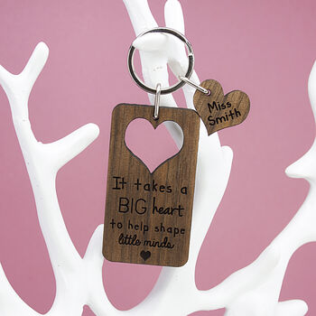 Personalised Big Heart Teacher's Keyring, 5 of 5