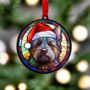 Cairn Terrier In Santa Hat Suncatcher Decoration, thumbnail 2 of 6