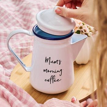 Personalised Enamel Coffee Pot, 2 of 3