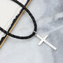 Personalised Sterling Silver Cross And Necklet, thumbnail 1 of 4
