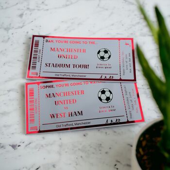 Football Stadium Tour Scratch Personalised Gift Voucher, 7 of 7