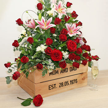 Personalised Crate - Ruby Wedding Anniversary, 2 of 8