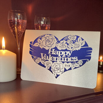 Valentine Roses Papercut Card, 2 of 4