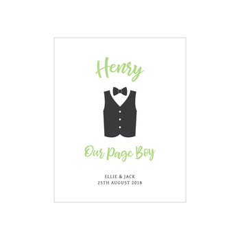 Our Page Boy Personalised Gift Print, 3 of 5