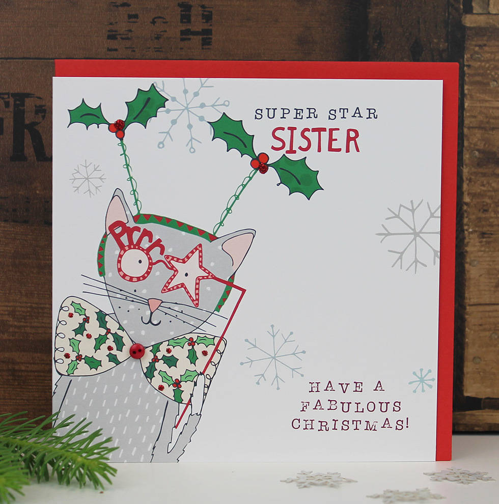 Christmas Card For A Sister By Molly Mae | notonthehighstreet.com